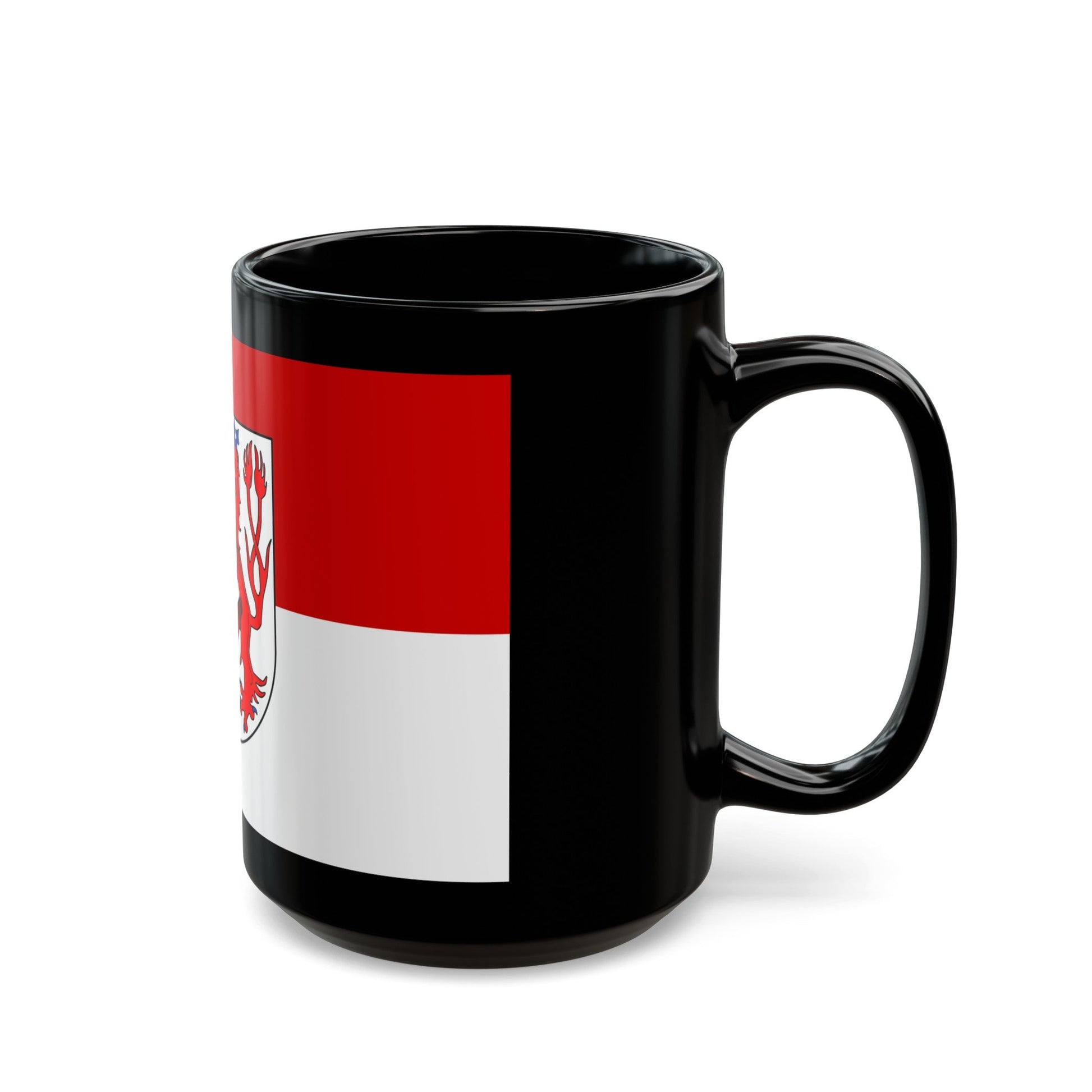 Flag of Duesseldorf Germany - Black Coffee Mug-The Sticker Space