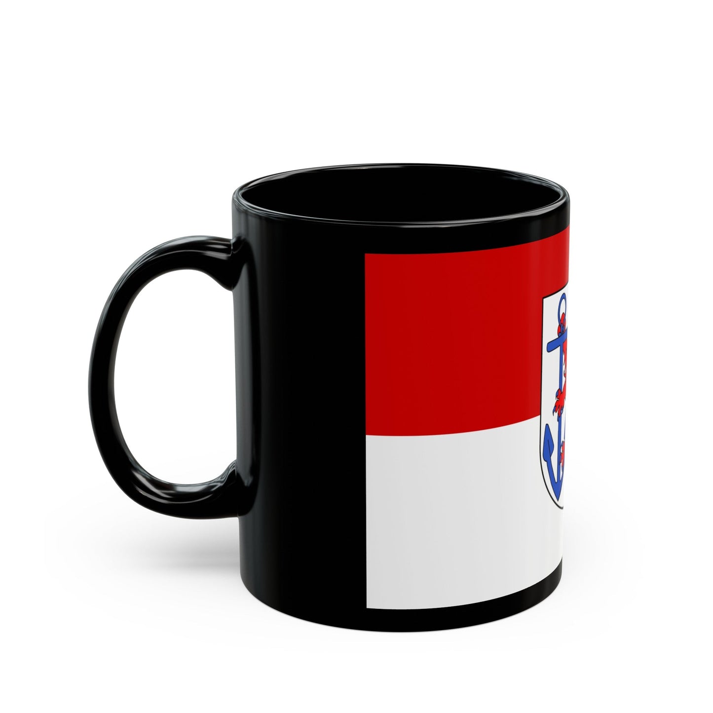 Flag of Duesseldorf Germany - Black Coffee Mug-The Sticker Space