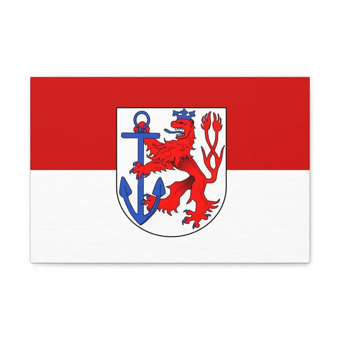 Flag of Duesseldorf Germany - Canvas Wall Art 18″ x 12″ 1.25" - The Sticker Space