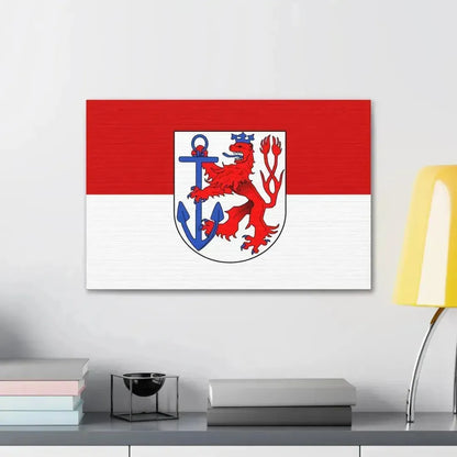 Flag of Duesseldorf Germany - Canvas Wall Art - The Sticker Space