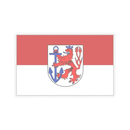 Flag of Duesseldorf Germany - STICKER Vinyl Kiss-Cut Decal 2 Inch Transparent - The Sticker Space