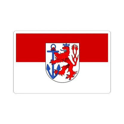 Flag of Duesseldorf Germany - STICKER Vinyl Kiss-Cut Decal 2 Inch White - The Sticker Space