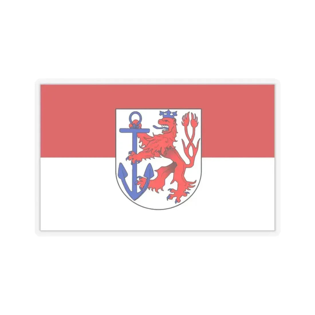 Flag of Duesseldorf Germany - STICKER Vinyl Kiss-Cut Decal 3 Inch Transparent - The Sticker Space