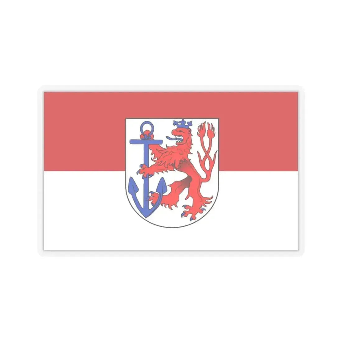 Flag of Duesseldorf Germany - STICKER Vinyl Kiss-Cut Decal 6 Inch Transparent - The Sticker Space