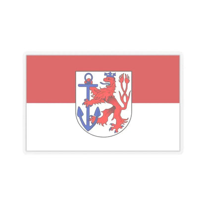 Flag of Duesseldorf Germany - STICKER Vinyl Kiss-Cut Decal 6 Inch Transparent - The Sticker Space
