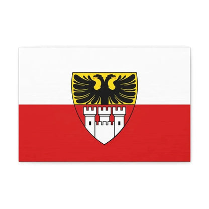 Flag of Duisburg mit Wappen Germany - Canvas Wall Art 18″ x 12″ 1.25" - The Sticker Space