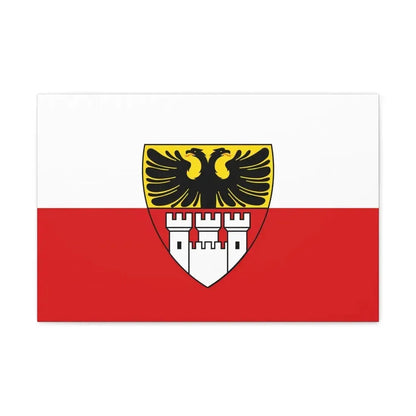 Flag of Duisburg mit Wappen Germany - Canvas Wall Art 24″ x 16″ 1.25" - The Sticker Space