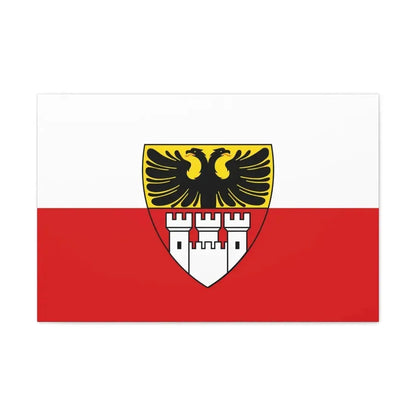 Flag of Duisburg mit Wappen Germany - Canvas Wall Art 30" x 20" 1.25" - The Sticker Space