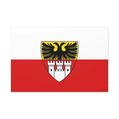 Flag of Duisburg mit Wappen Germany - Canvas Wall Art 36" x 24" 1.25" - The Sticker Space