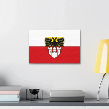 Flag of Duisburg mit Wappen Germany - Canvas Wall Art - The Sticker Space