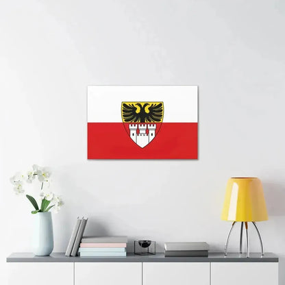 Flag of Duisburg mit Wappen Germany - Canvas Wall Art - The Sticker Space