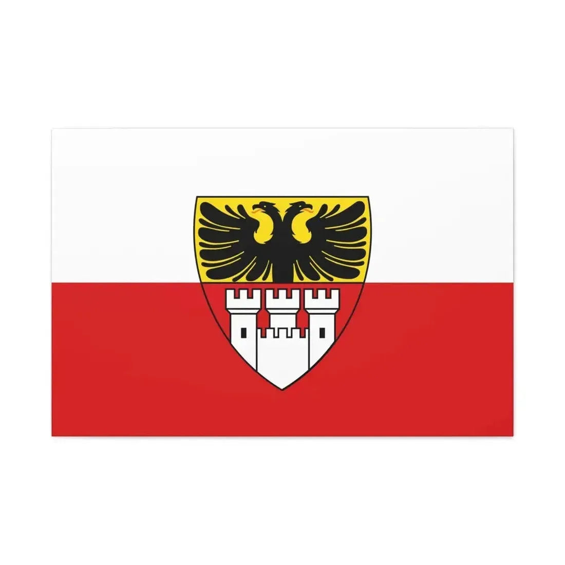 Flag of Duisburg mit Wappen Germany - Canvas Wall Art - The Sticker Space