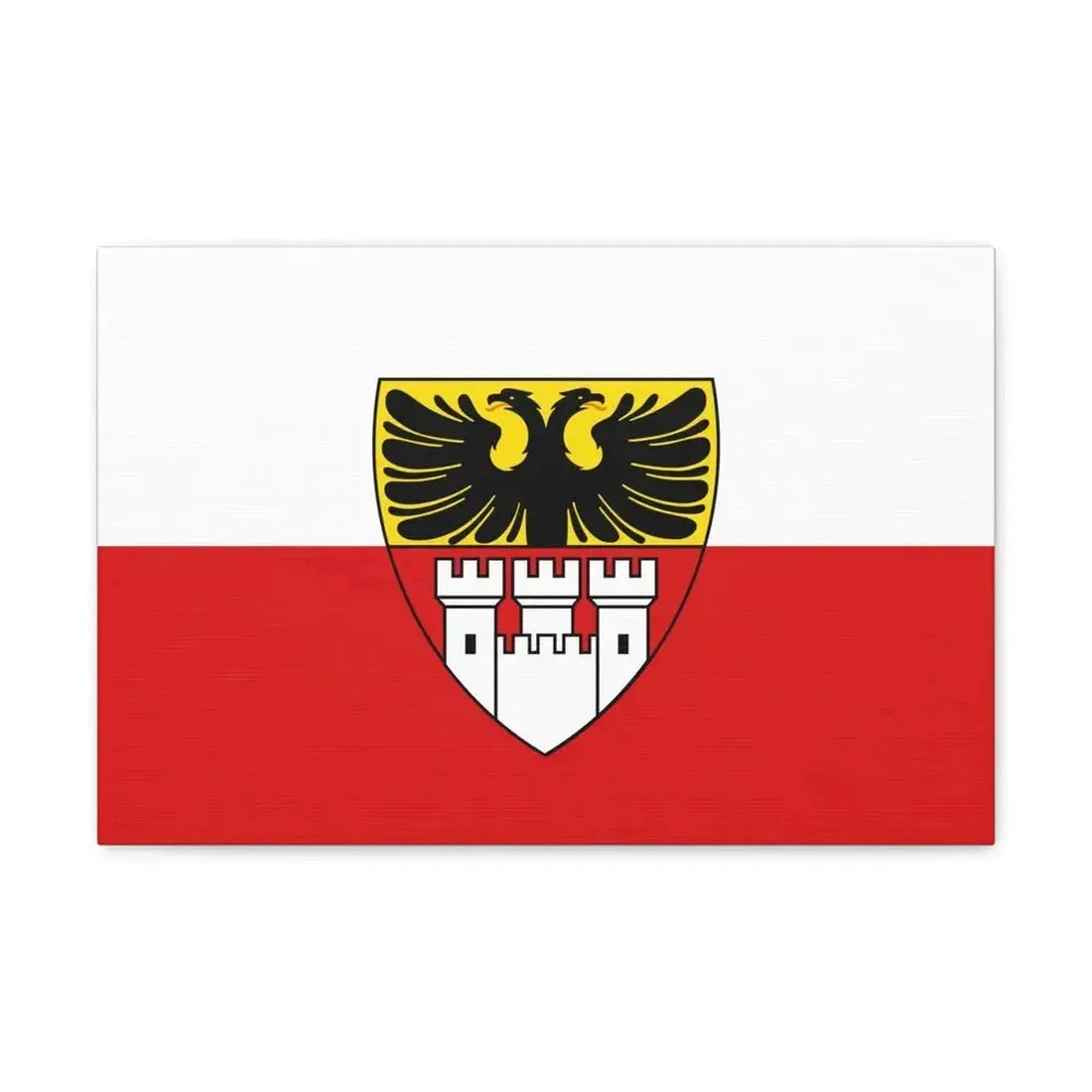 Flag of Duisburg mit Wappen Germany - Canvas Wall Art - The Sticker Space