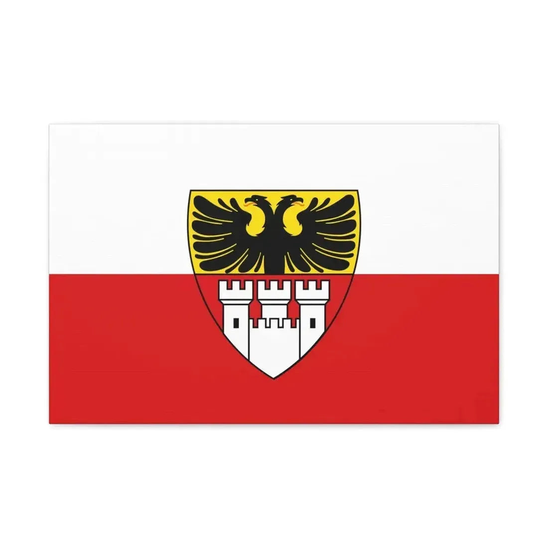 Flag of Duisburg mit Wappen Germany - Canvas Wall Art - The Sticker Space