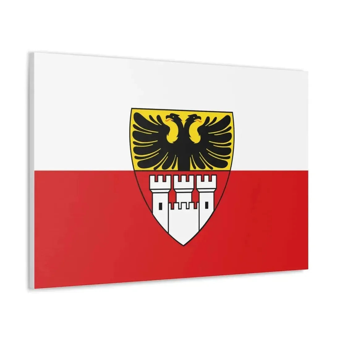 Flag of Duisburg mit Wappen Germany - Canvas Wall Art - The Sticker Space