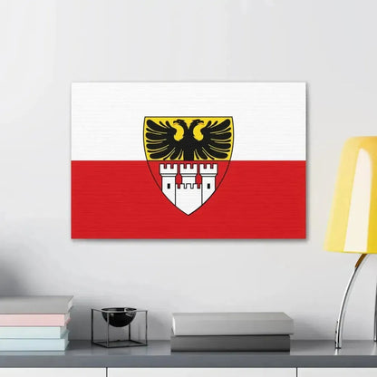 Flag of Duisburg mit Wappen Germany - Canvas Wall Art - The Sticker Space