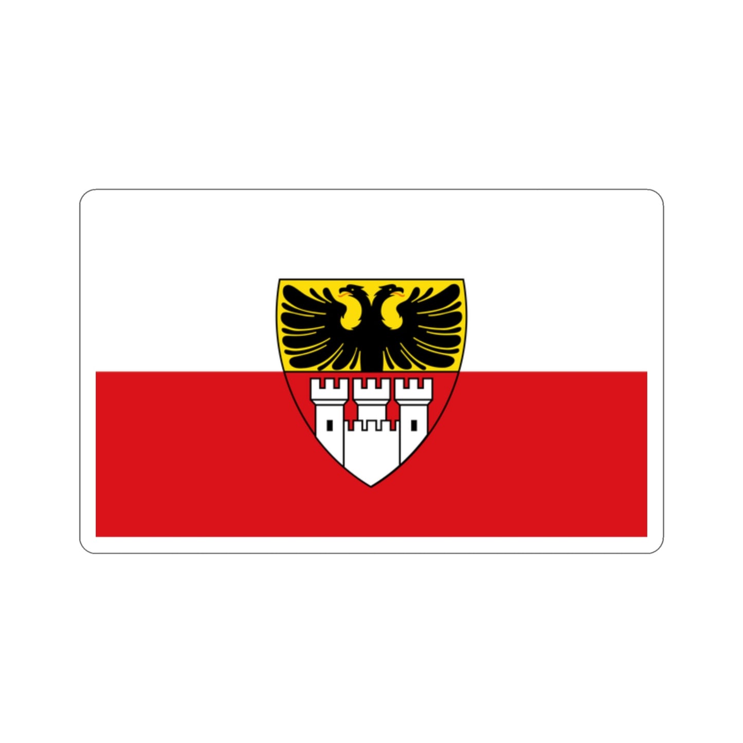 Flag of Duisburg mit Wappen Germany STICKER Vinyl Die-Cut Decal-2 Inch-The Sticker Space