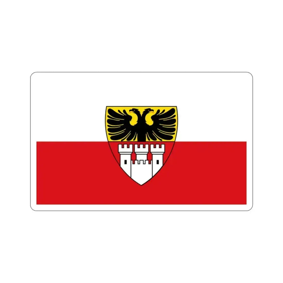 Flag of Duisburg mit Wappen Germany STICKER Vinyl Die-Cut Decal 2 Inch - The Sticker Space