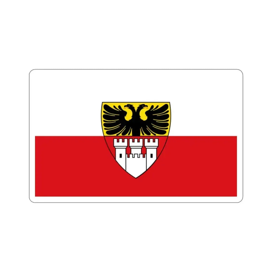 Flag of Duisburg mit Wappen Germany STICKER Vinyl Die-Cut Decal 2 Inch - The Sticker Space