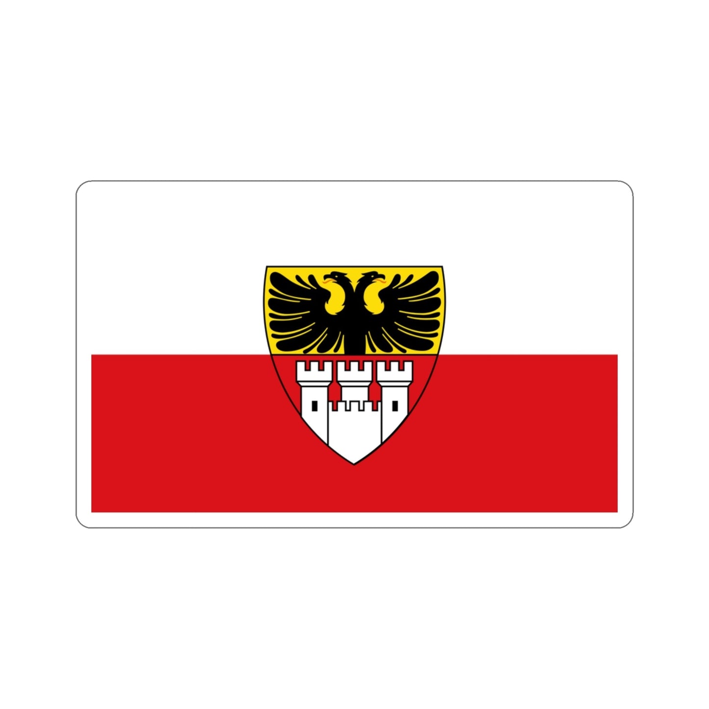 Flag of Duisburg mit Wappen Germany STICKER Vinyl Die-Cut Decal-3 Inch-The Sticker Space