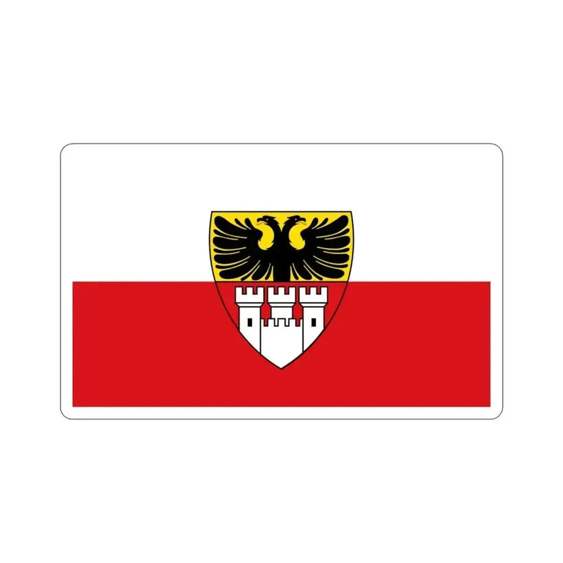 Flag of Duisburg mit Wappen Germany STICKER Vinyl Die-Cut Decal 3 Inch - The Sticker Space