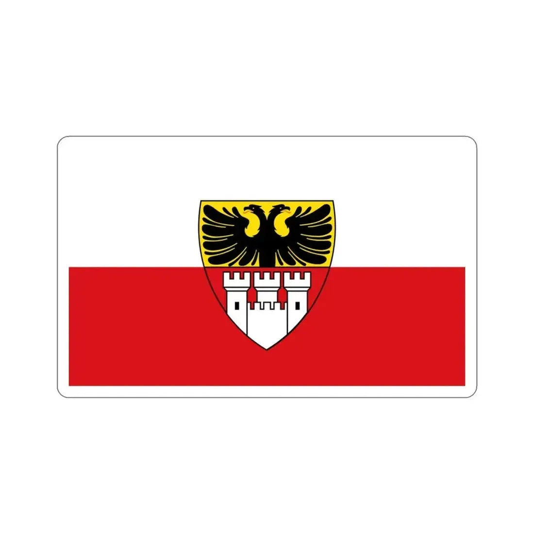 Flag of Duisburg mit Wappen Germany STICKER Vinyl Die-Cut Decal 3 Inch - The Sticker Space