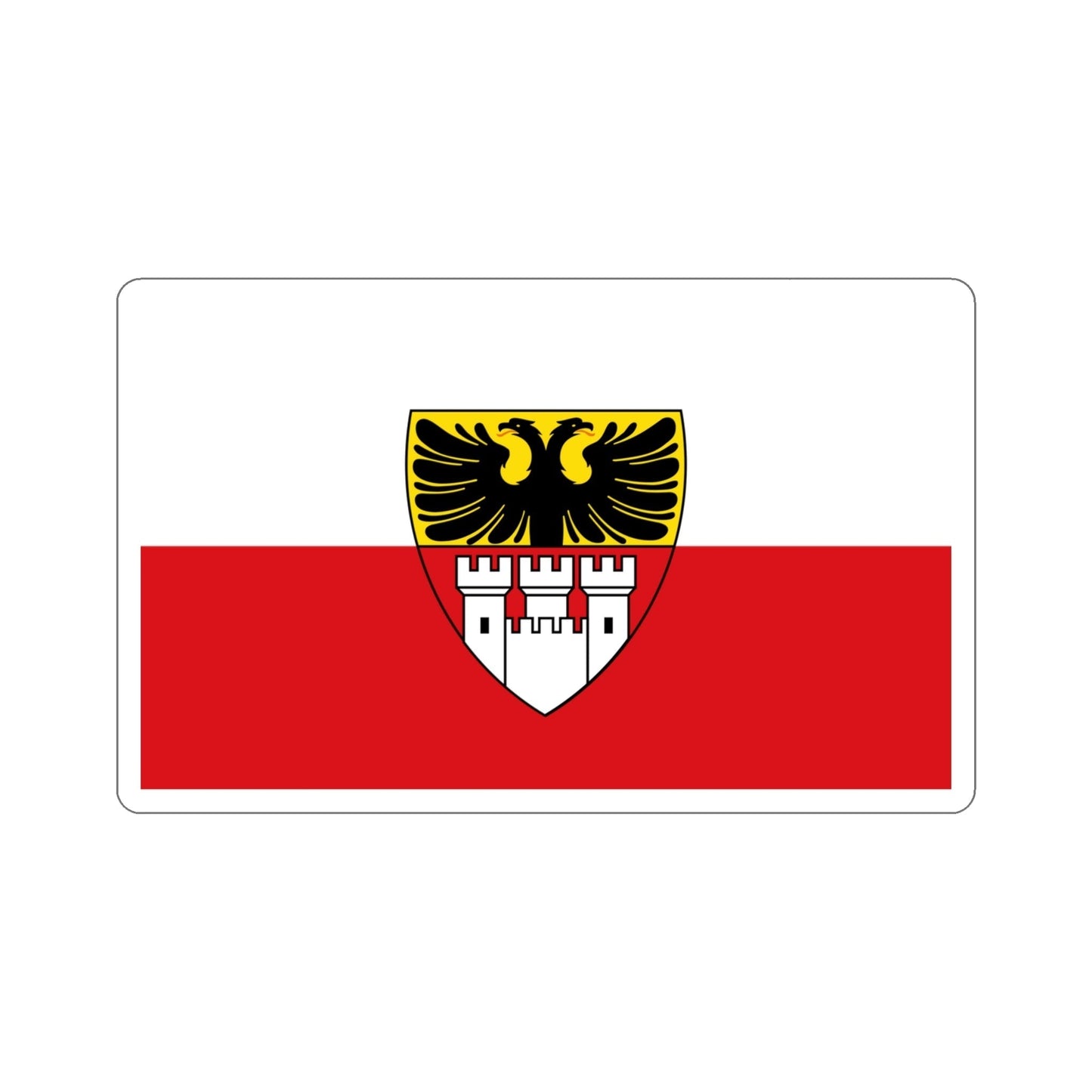 Flag of Duisburg mit Wappen Germany STICKER Vinyl Die-Cut Decal-4 Inch-The Sticker Space