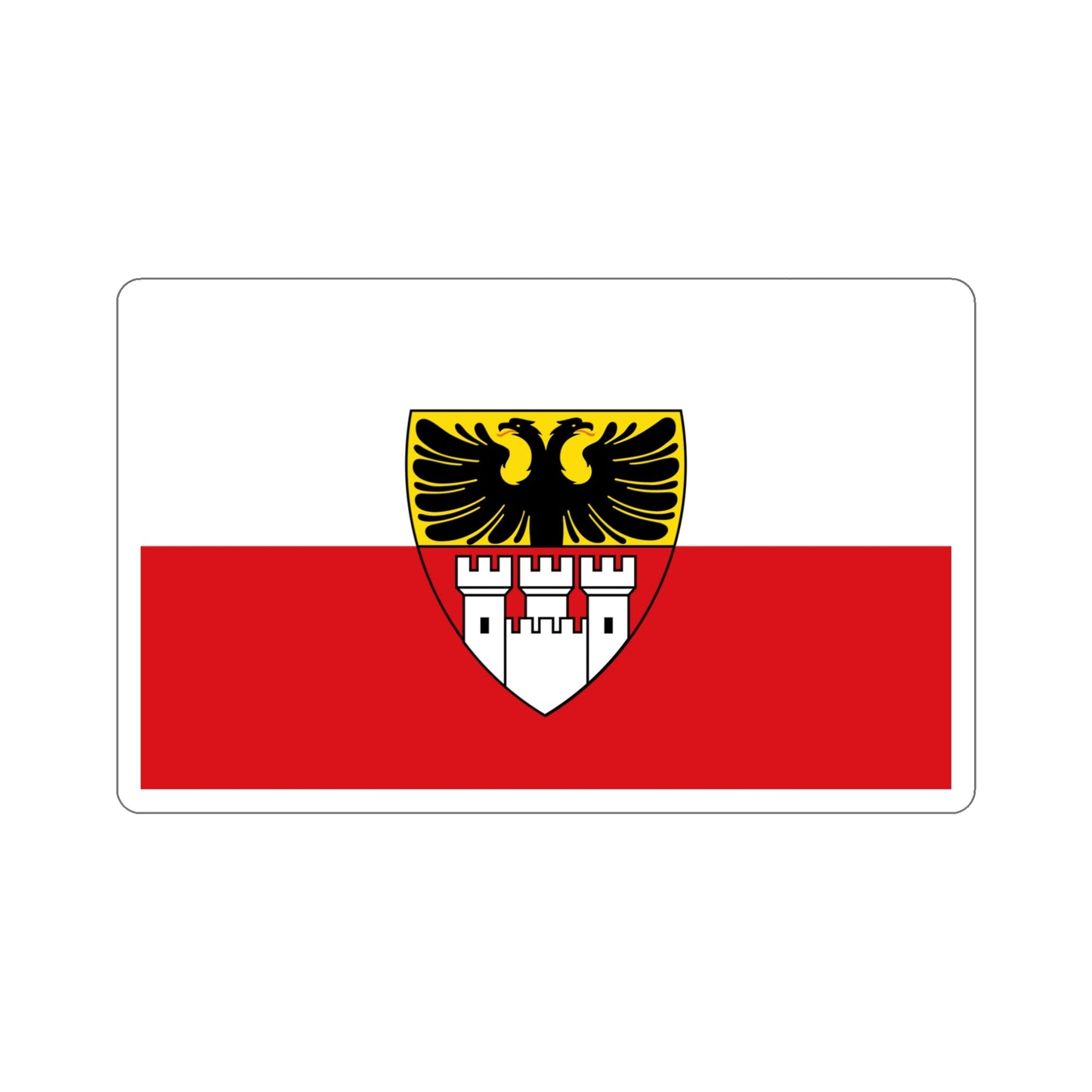 Flag of Duisburg mit Wappen Germany STICKER Vinyl Die-Cut Decal-5 Inch-The Sticker Space