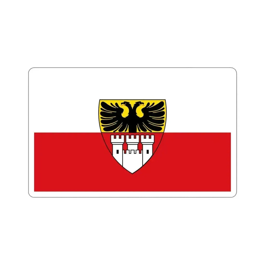Flag of Duisburg mit Wappen Germany STICKER Vinyl Die-Cut Decal 5 Inch - The Sticker Space