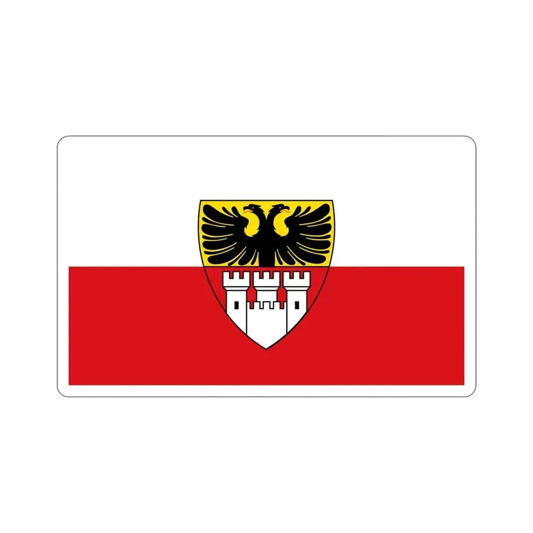 Flag of Duisburg mit Wappen Germany STICKER Vinyl Die-Cut Decal 5 Inch - The Sticker Space