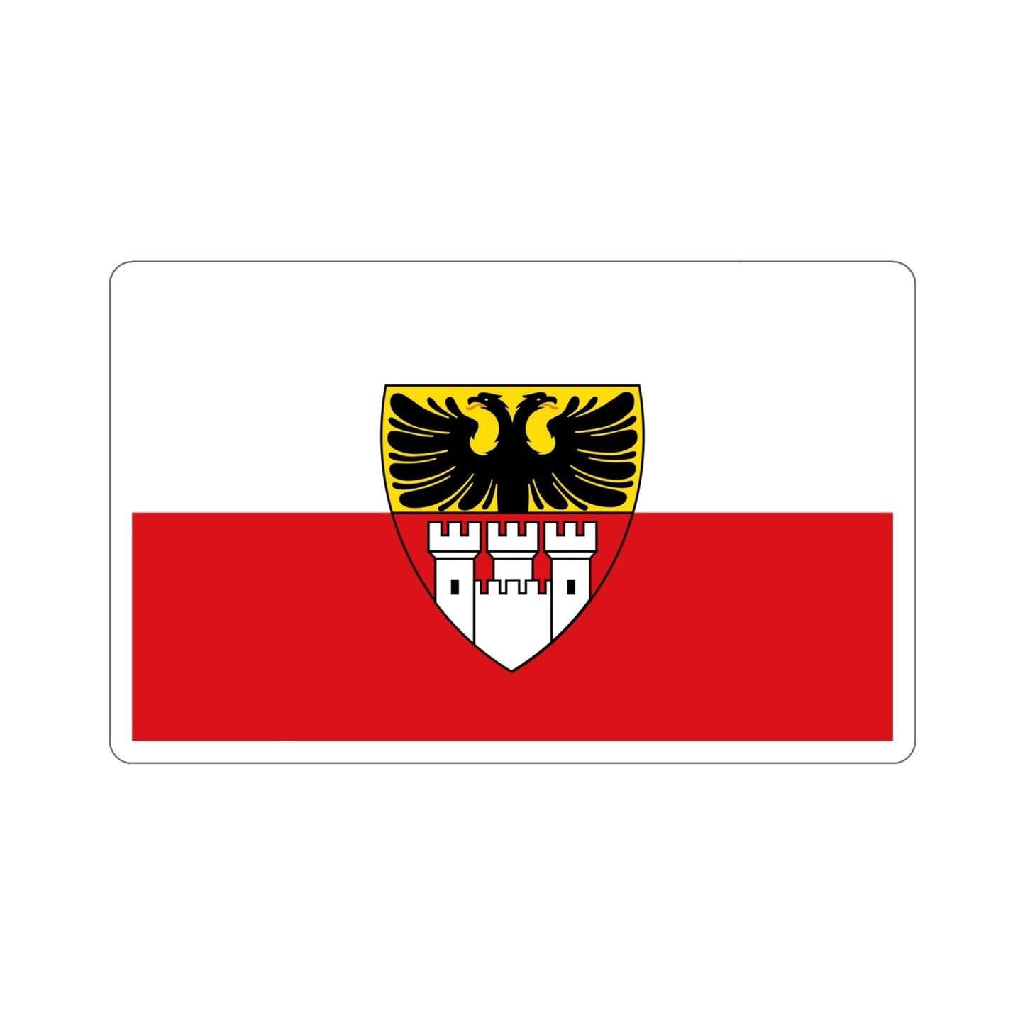 Flag of Duisburg mit Wappen Germany STICKER Vinyl Die-Cut Decal-6 Inch-The Sticker Space