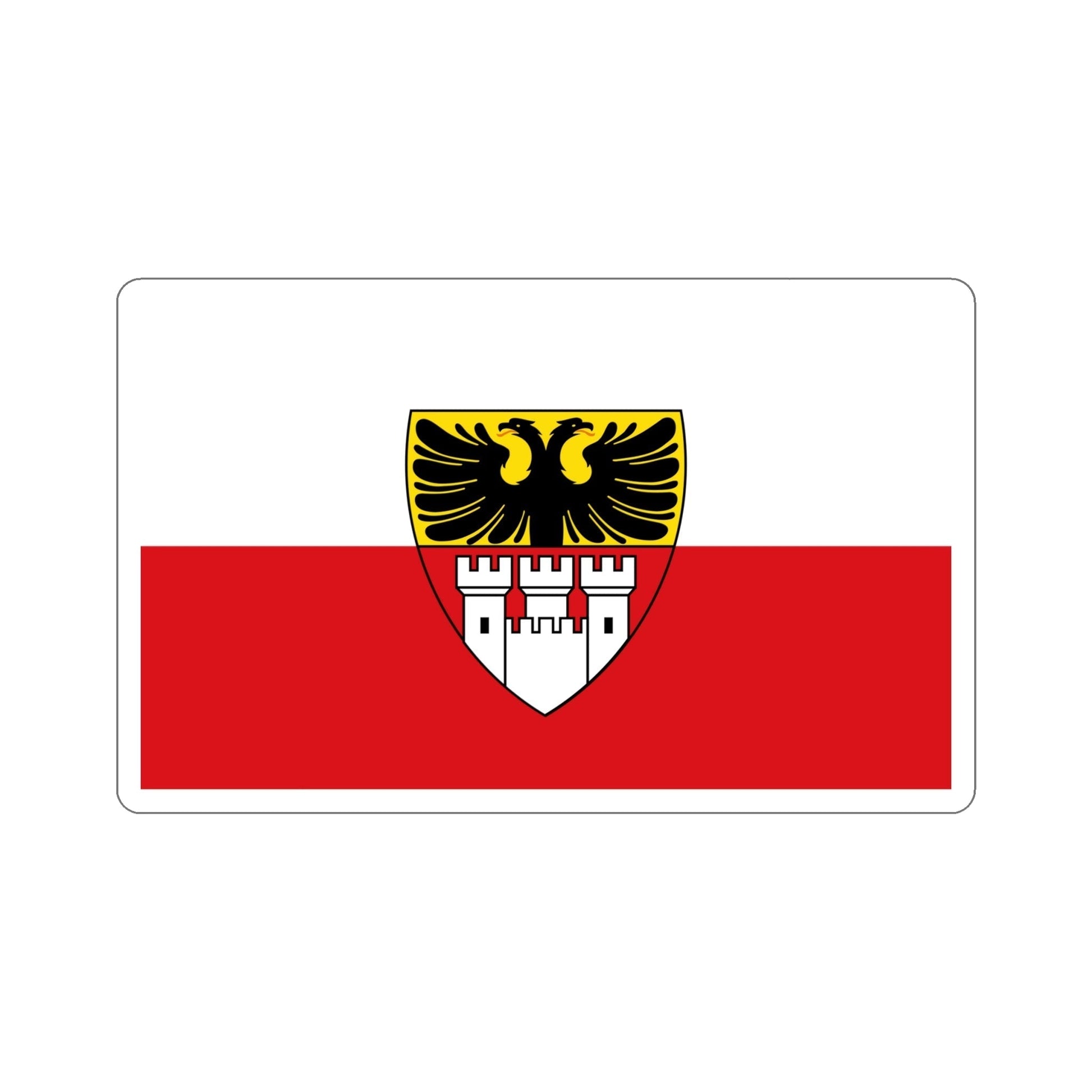 Flag of Duisburg mit Wappen Germany STICKER Vinyl Die-Cut Decal-6 Inch-The Sticker Space