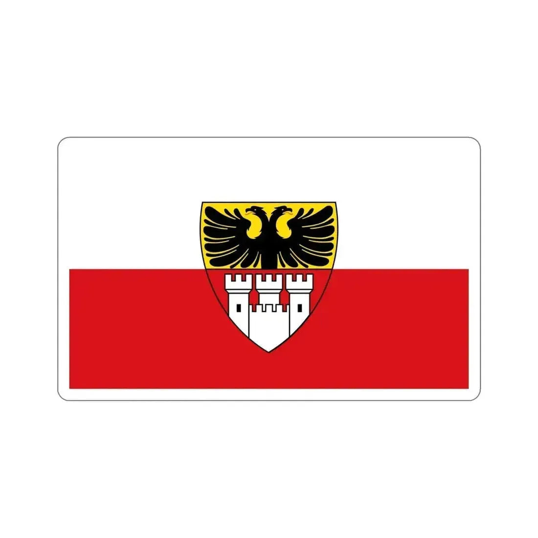 Flag of Duisburg mit Wappen Germany STICKER Vinyl Die-Cut Decal 6 Inch - The Sticker Space