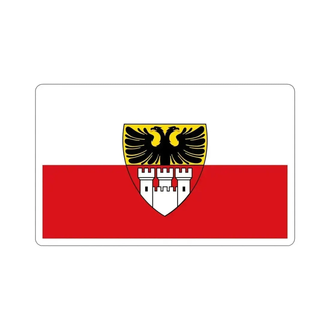 Flag of Duisburg mit Wappen Germany STICKER Vinyl Die-Cut Decal - The Sticker Space