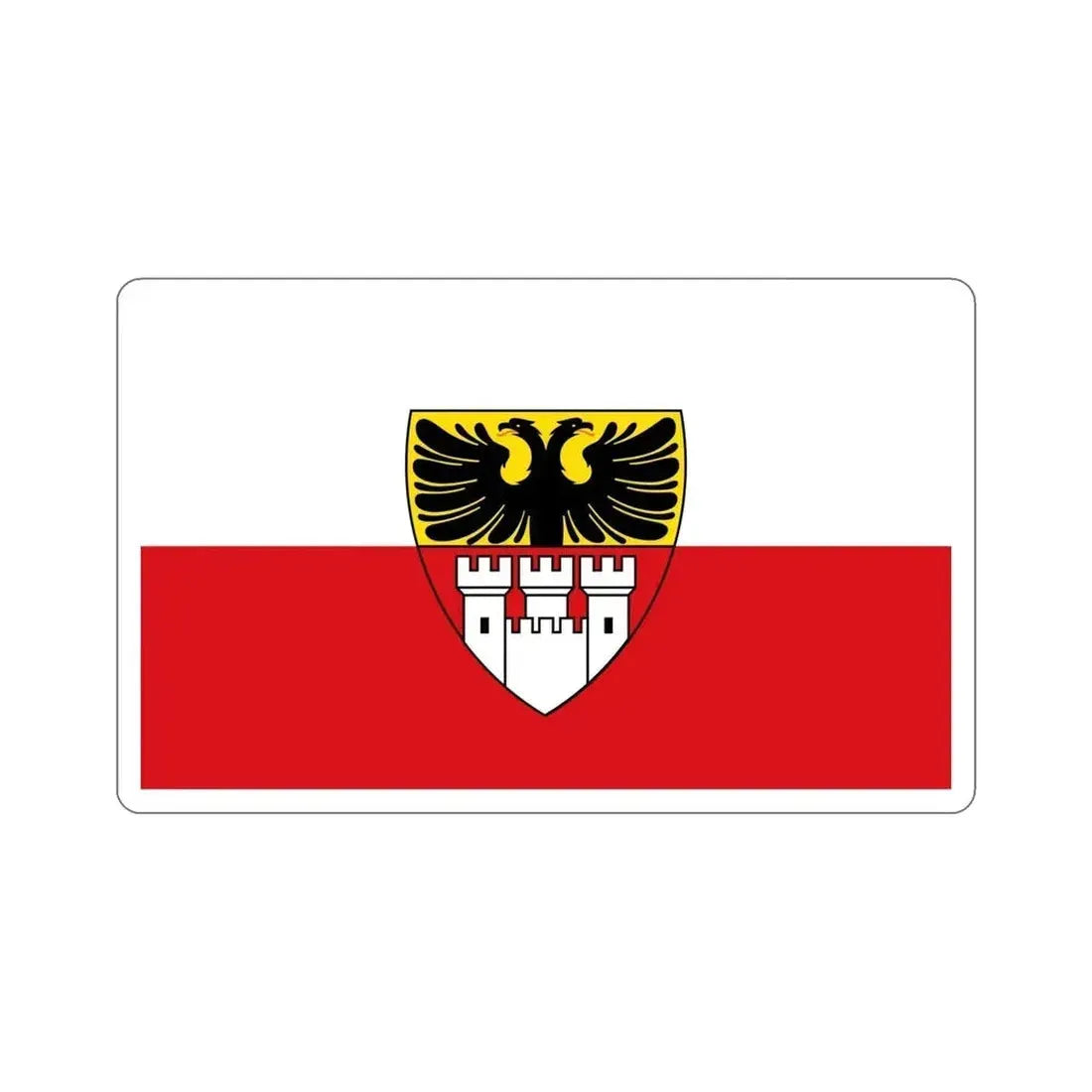 Flag of Duisburg mit Wappen Germany STICKER Vinyl Die-Cut Decal - The Sticker Space