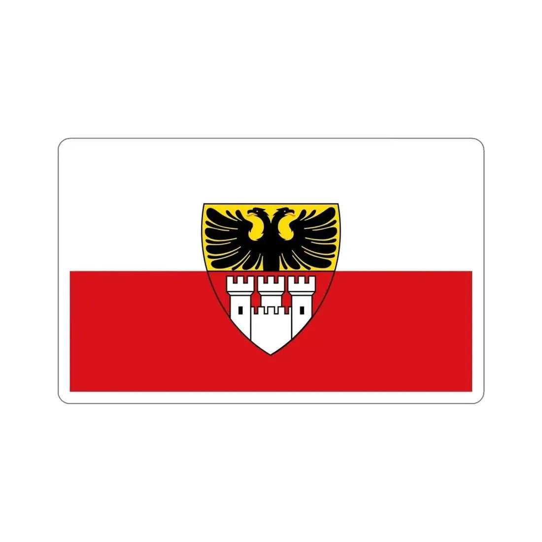 Flag of Duisburg mit Wappen Germany STICKER Vinyl Die-Cut Decal - The Sticker Space