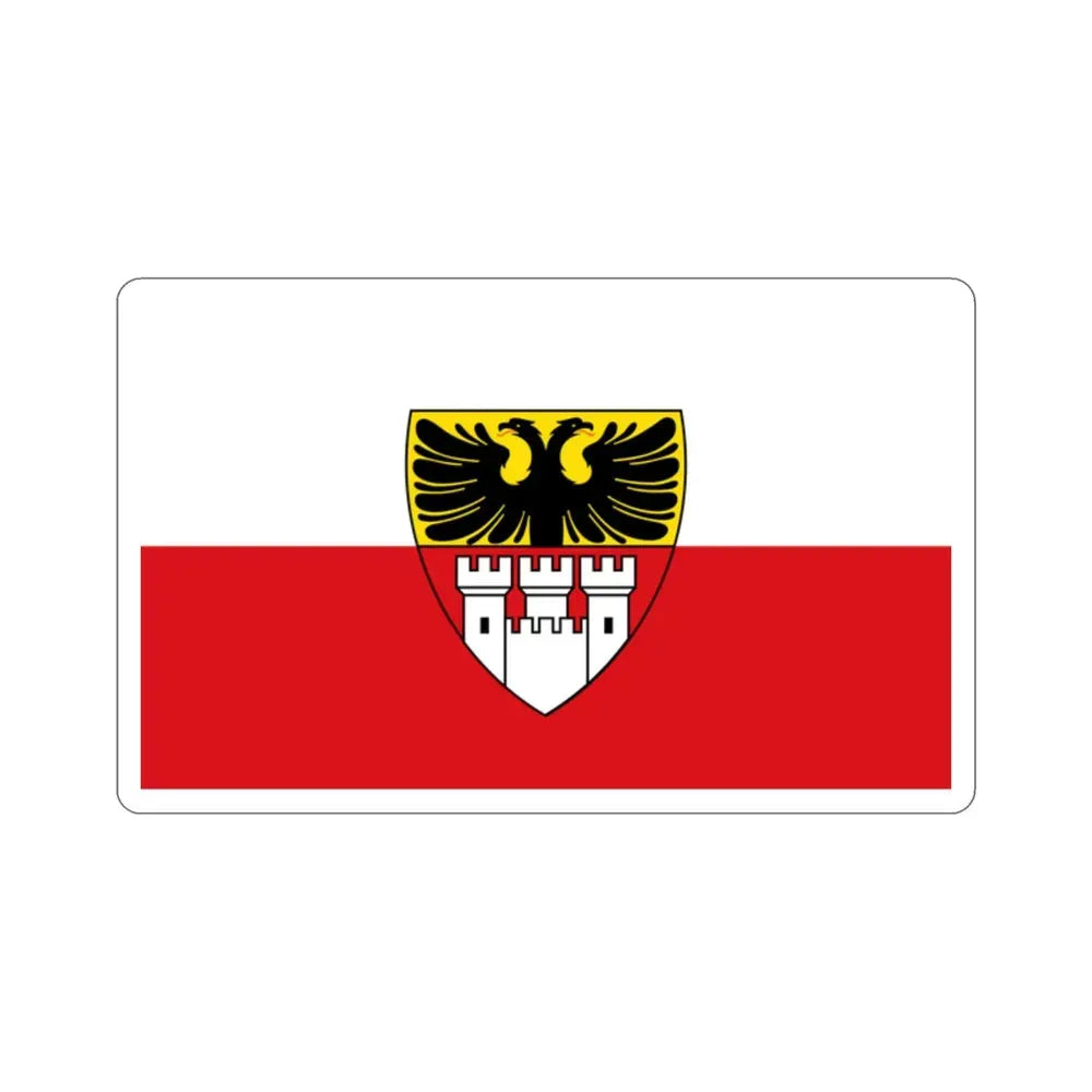 Flag of Duisburg mit Wappen Germany STICKER Vinyl Die-Cut Decal - The Sticker Space