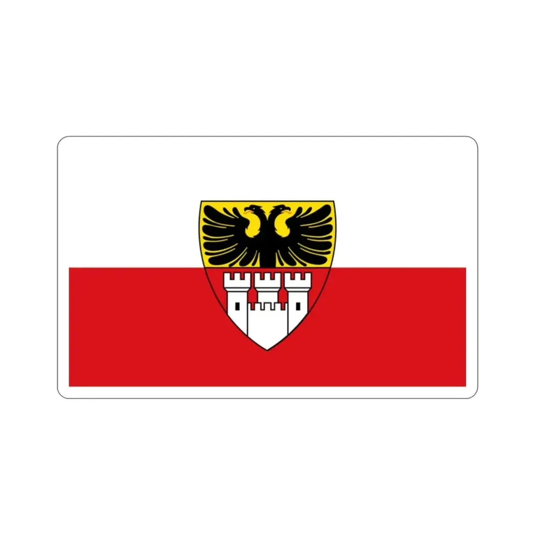 Flag of Duisburg mit Wappen Germany STICKER Vinyl Die-Cut Decal - The Sticker Space