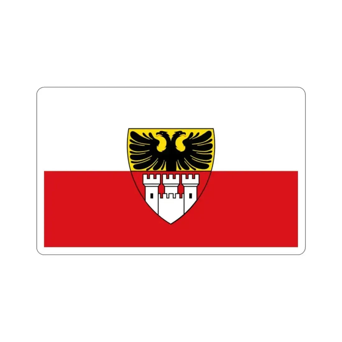 Flag of Duisburg mit Wappen Germany STICKER Vinyl Die-Cut Decal - The Sticker Space