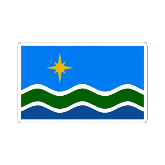 Flag of Duluth, Minnesota - STICKER Vinyl Kiss-Cut Decal 2 Inch White - The Sticker Space
