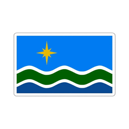 Flag of Duluth, Minnesota - STICKER Vinyl Kiss-Cut Decal 3 Inch White - The Sticker Space
