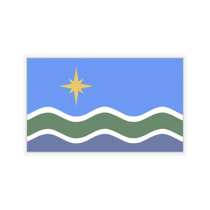Flag of Duluth, Minnesota - STICKER Vinyl Kiss-Cut Decal 4 Inch Transparent - The Sticker Space