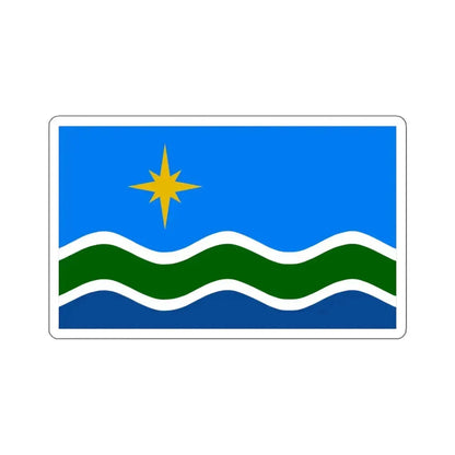 Flag of Duluth, Minnesota - STICKER Vinyl Kiss-Cut Decal 4 Inch White - The Sticker Space