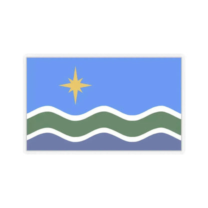 Flag of Duluth, Minnesota - STICKER Vinyl Kiss-Cut Decal 6 Inch Transparent - The Sticker Space