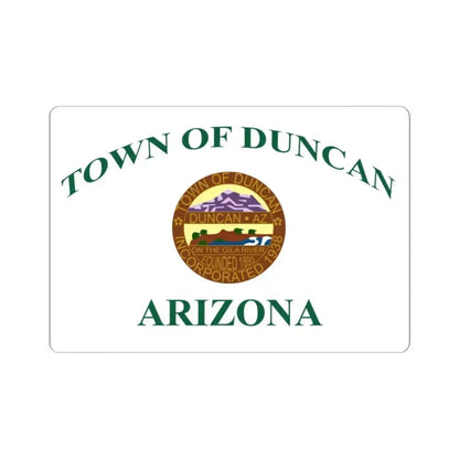 Flag of Duncan Arizona (United States) STICKER Vinyl Kiss-Cut Decal 2 Inch White - The Sticker Space