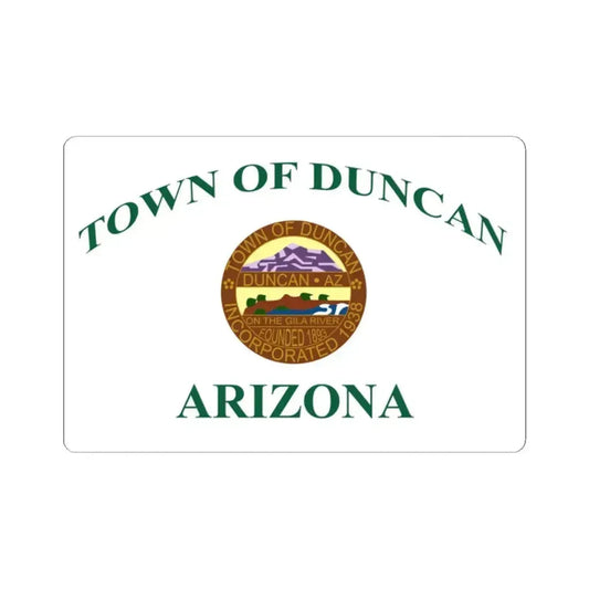 Flag of Duncan Arizona (United States) STICKER Vinyl Kiss-Cut Decal 2 Inch White - The Sticker Space