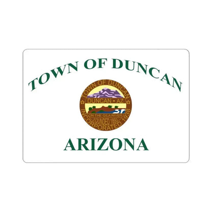 Flag of Duncan Arizona (United States) STICKER Vinyl Kiss-Cut Decal 6 Inch White - The Sticker Space