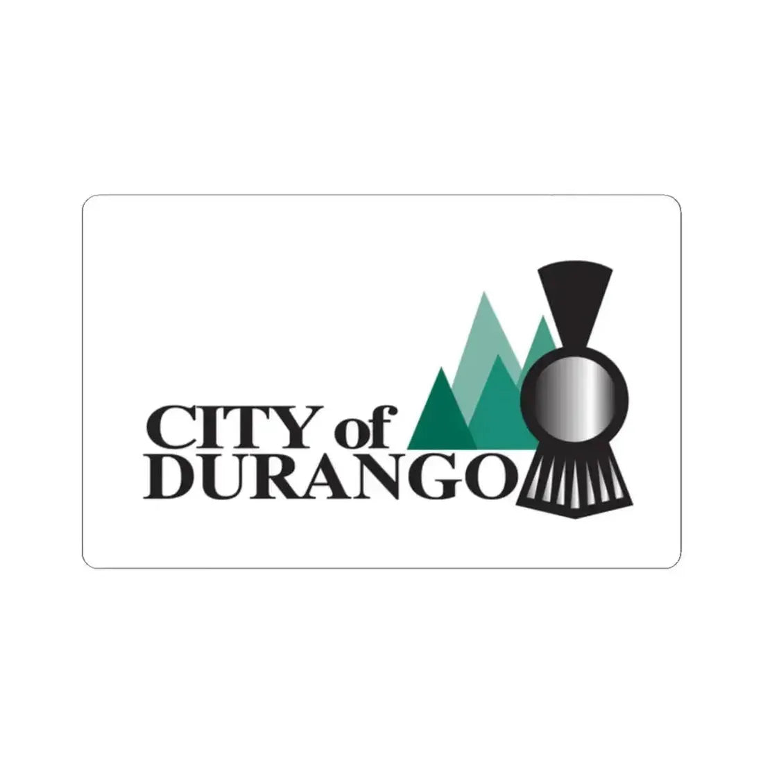 Flag of Durango Colorado (United States) STICKER Vinyl Kiss-Cut Decal 2 Inch White - The Sticker Space