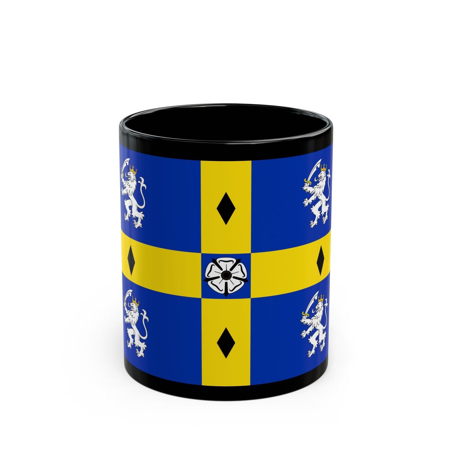 Flag of Durham County Council UK - Black Coffee Mug-11oz-The Sticker Space