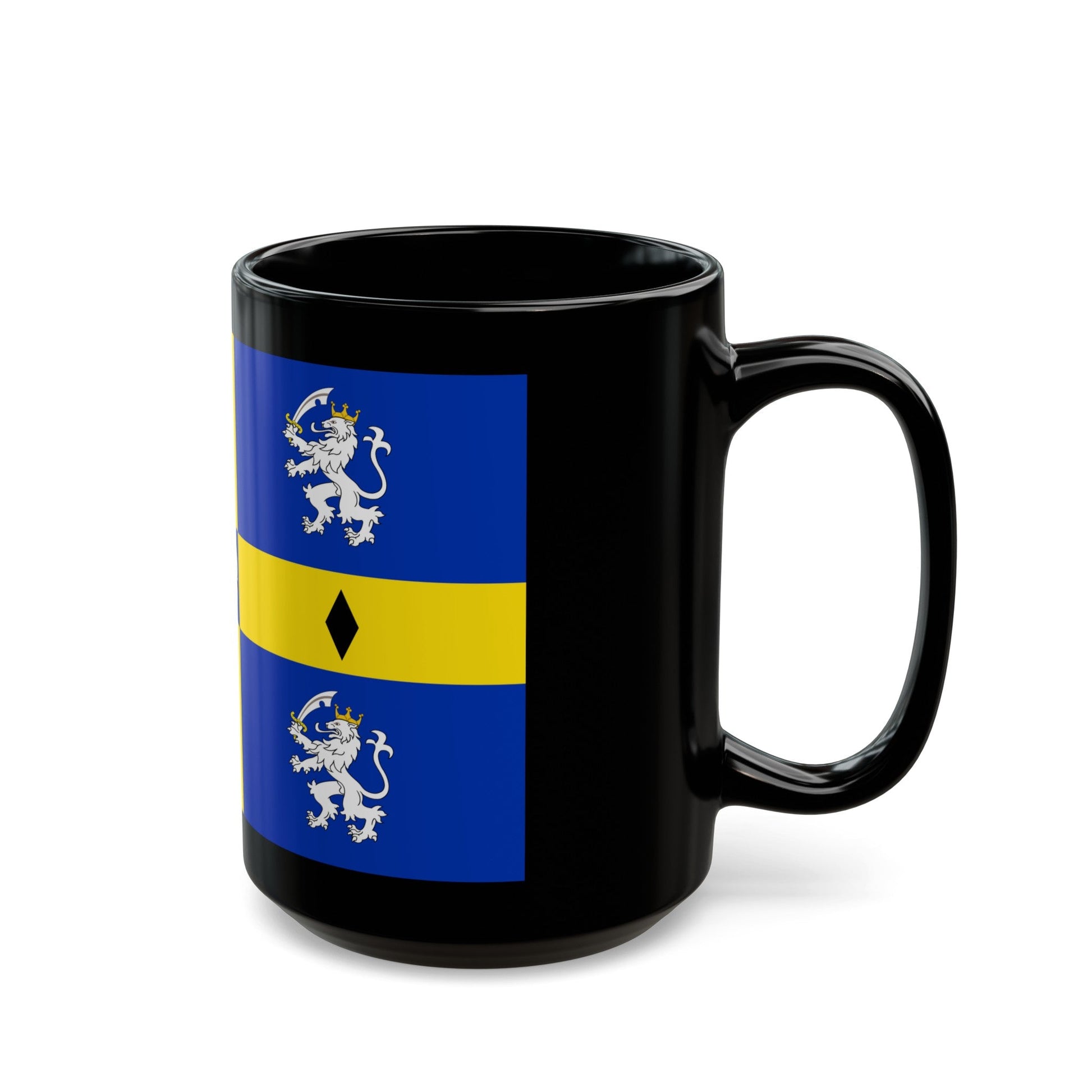 Flag of Durham County Council UK - Black Coffee Mug-The Sticker Space